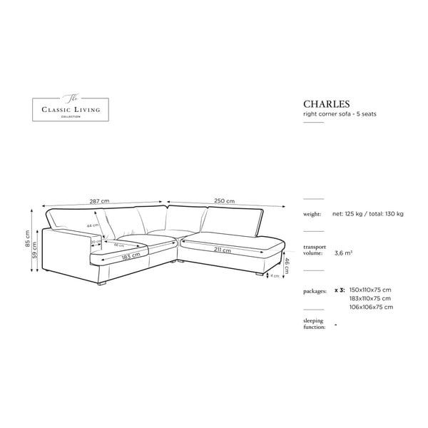Czarny narożnik Windsor & Co Sofas Daphne, lewostronny-image-4