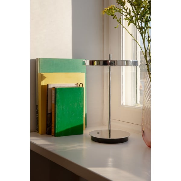 Lampa stołowa LED ze ściemniaczem w kolorze srebra z metalowym kloszem (wysokość 31 cm) Asteria Move – UMAGE-image-4