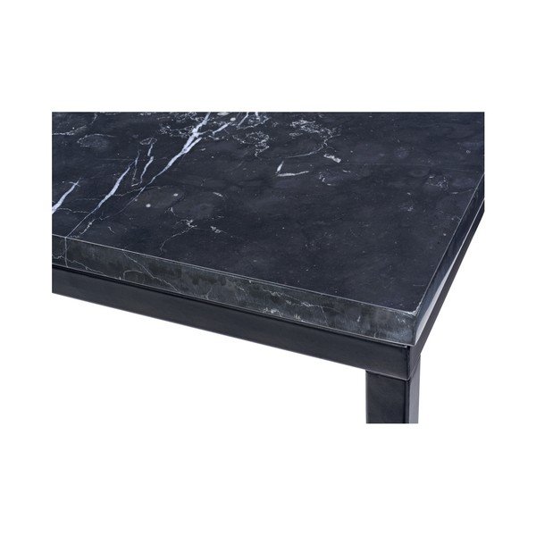 Czarny stolik marmurowy z czarną konstrukcją RGE Accent, szer. 75 cm-image-1