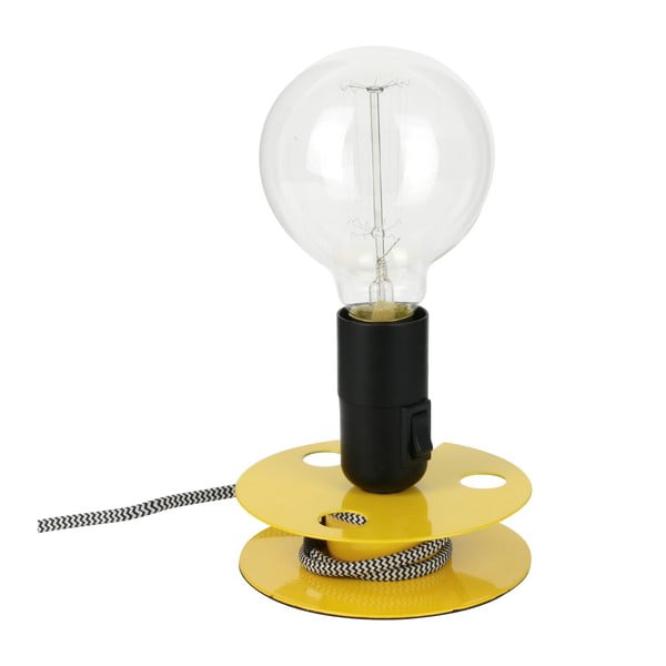 Czarno-żółta lampa stołowa Le Studio Reel Lamp