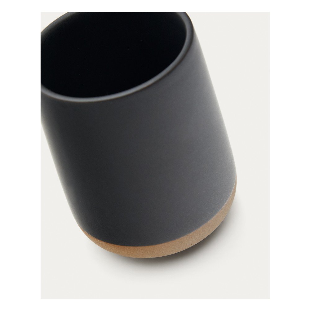 Ciemnoszary kubek na szczoteczki do zębów ceramiczny Silma – Kave Home (zdjęcie 5)