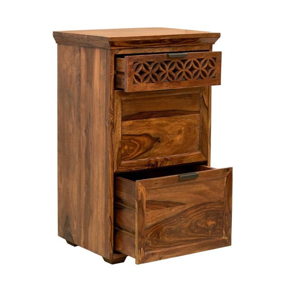 Komoda z litego drewna palisandru Massive Home Rosie, dł. 55 cm-image-1