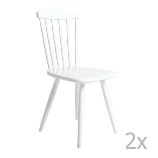 Zestaw 2 białych krzeseł do jadalni Marckeric Jade