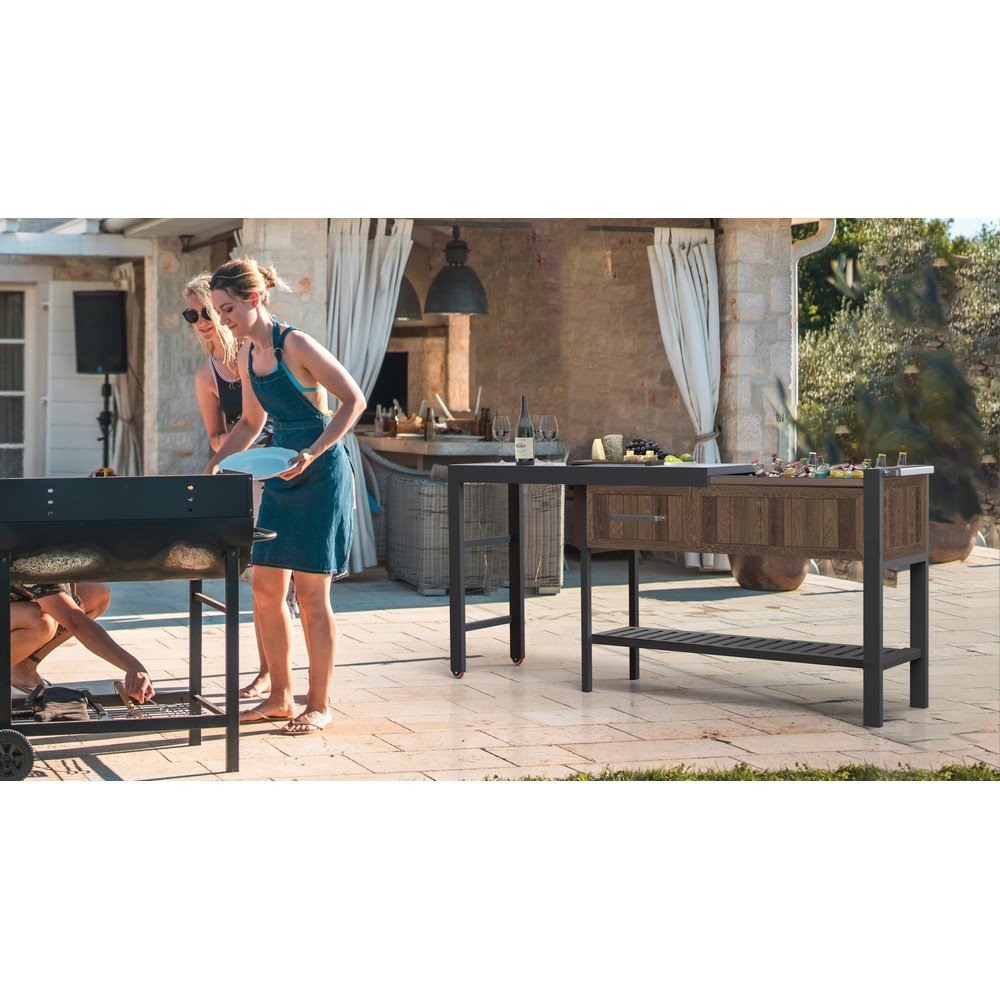 Ogrodowy stolik barowy 112x43 cm Hosting – Keter (zdjęcie 5)