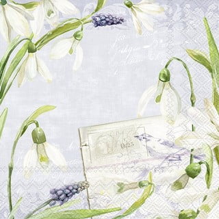 Papierowe serwetki zestaw 20 szt. Little Snowdrops – IHR