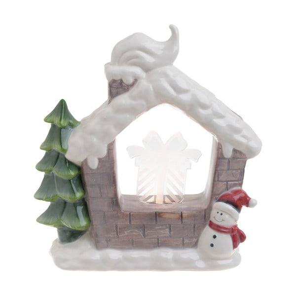 Świąteczna ceramiczna dekoracja świetlna w kształcie domku InArt Amy