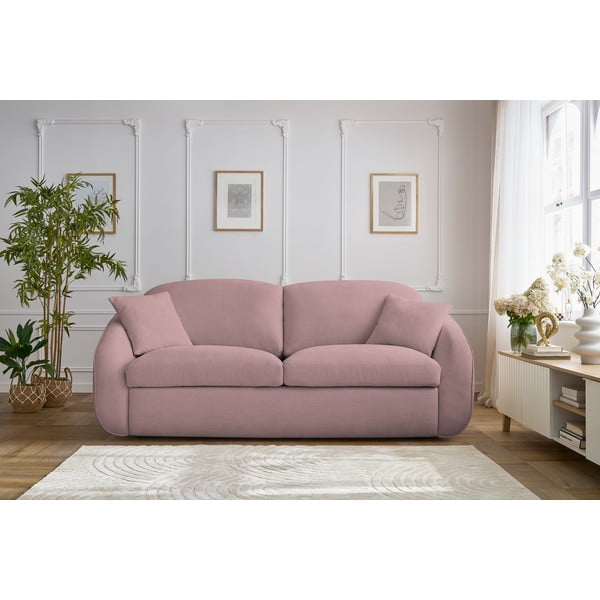 Jasnoróżowa rozkładana sofa 235 cm Cezanne – Bobochic Paris-image-1