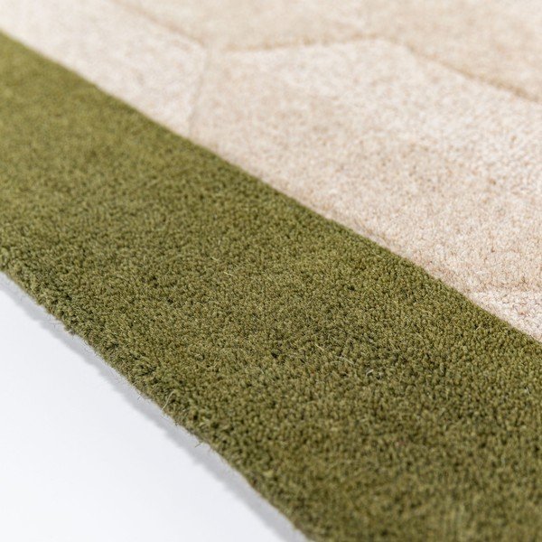 Zielony/w naturalnym kolorze wełniany dywan tkany ręcznie 200x290 cm Apex Border Wool – Flair Rugs-image-2