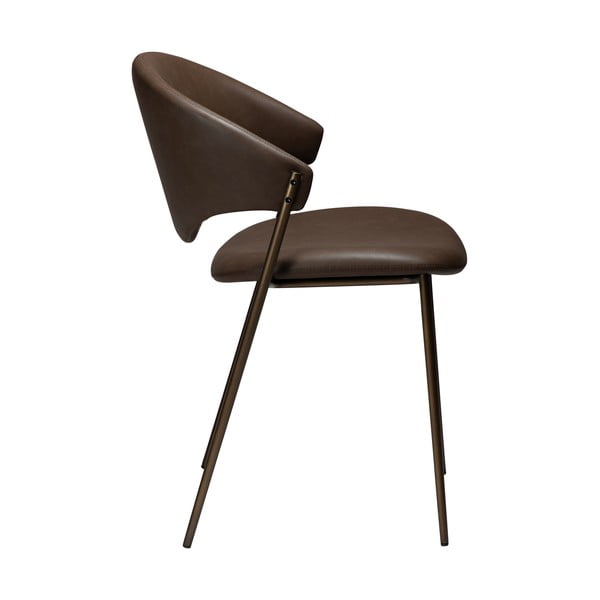 Ciemnobrązowe krzesło z imitacji skóry Zone – DAN-FORM Denmark-image-2