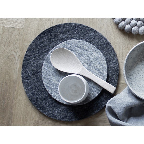 Antracytowa filcowa podkładka z wełny Wooldot Felt Coaster, ⌀ 30 cm-image-1