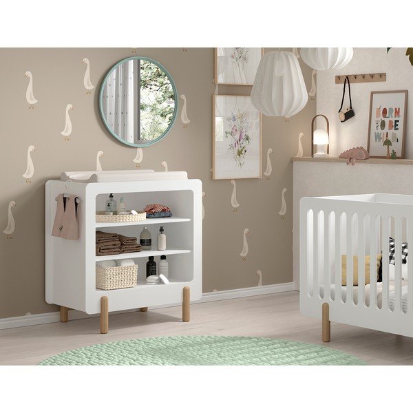 Biała komoda dziecięca z przewijakiem 88x95x57 cm Smile – Vipack-image-1