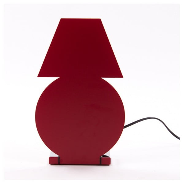Czerwona lampa stołowa Caoscreo Lampadi