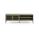 Zielona metalowa szafka pod TV 160x50x35 cm Fayna – Marckeric
