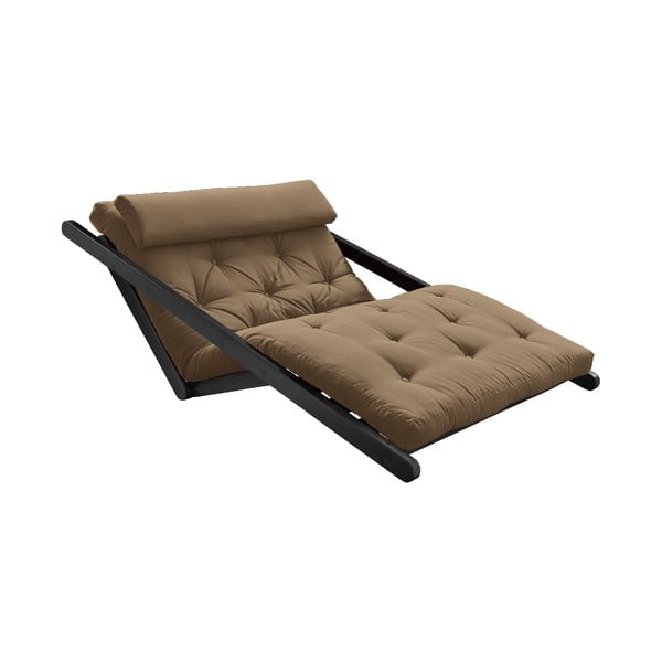 Sofa rozkładana z brązowym pokryciem Karup Design Figo Black/Mocca