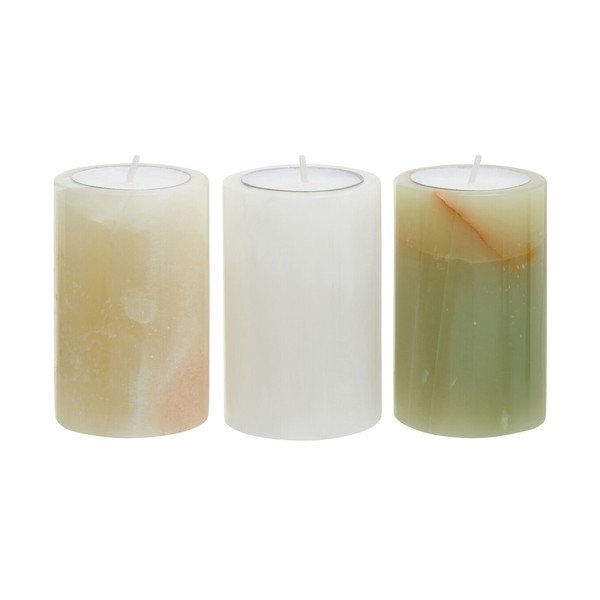 Kamienne świeczniki zestaw na świeczkę typu tealight 3 szt. Oleena – Premier Housewares