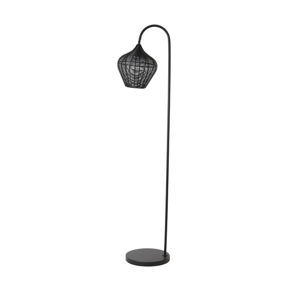 Czarna lampa stojąca (wysokość 160 cm) Alvaro – Light & Living