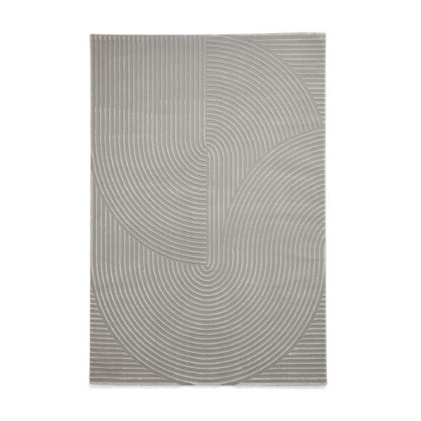 Jasnoszary dywan z włókien z recyklingu odpowiedni do prania 120x170 cm Flores – Think Rugs