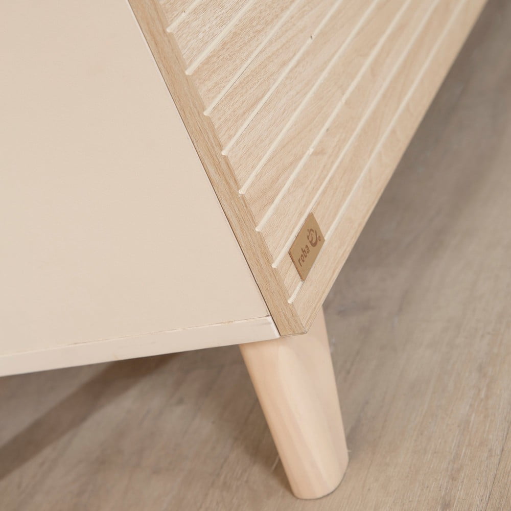 Kremowo-naturalna komoda dziecięca w dekorze dębu z przewijakiem 110x98x75 cm Sidney – Roba (zdjęcie 10)