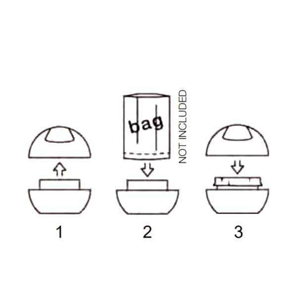 Ciemnoszary plastikowy kosz na śmieci 1 l   Bowl – Spirella-image-3