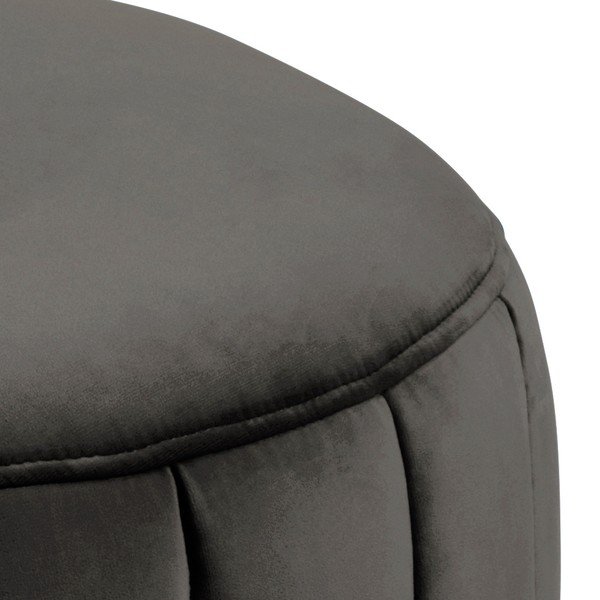 Szarobrązowy aksamitny puf Actona Doria, ⌀ 60 cm-image-2