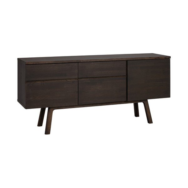 Komoda z litego drewna dębowego w ciemnym naturalnym kolorze 170x77x42 cm Cleardale – Rowico