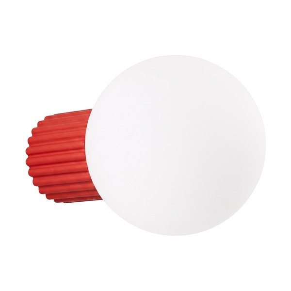 Czerwony kinkiet z opalowego szkła ø 12 cm Orbital – Sollux