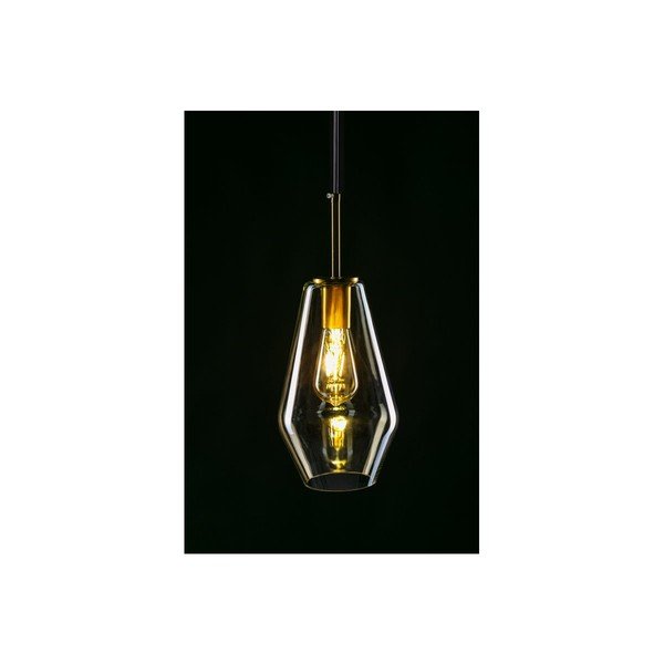 Lampa wisząca w kolorze złota z metalowo-szklanym kloszem ø 17 cm Lime – GTV-image-1