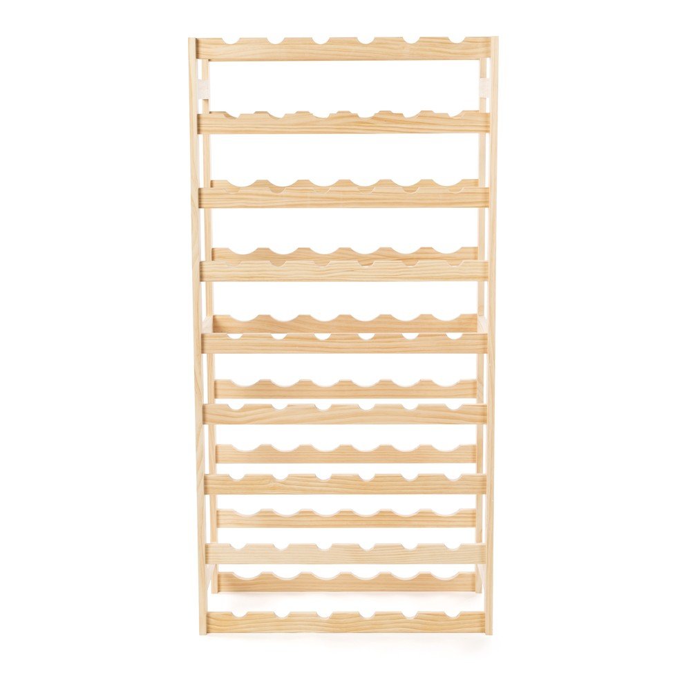 Regał na wino z litego drewna sosnowego w naturalnym kolorze liczba butelek 54 60x121x27 cm Luana – Compactor (zdjęcie 4)