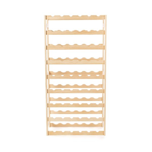 Regał na wino z litego drewna sosnowego w naturalnym kolorze liczba butelek 54 60x121x27 cm Luana – Compactor-image-3