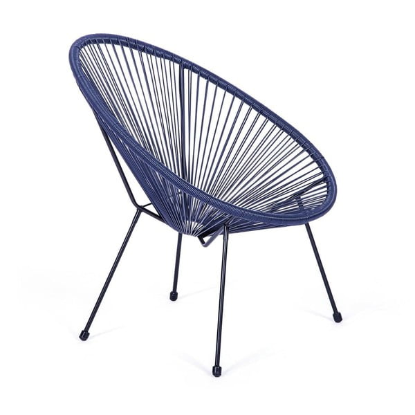 Niebieski metalowy/plastikowy fotel ogrodowy Avocado Comfort – Bonami Selection-image-1