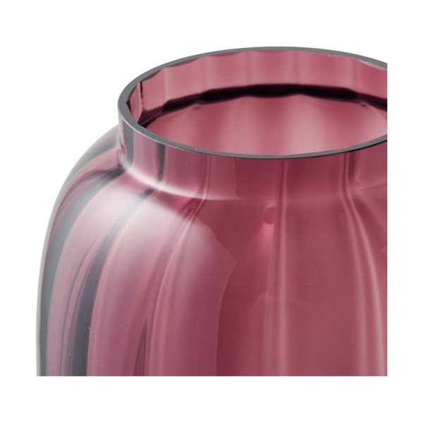 Czerwony szklany ręcznie wykonany wazon (wysokość 21 cm) – House Nordic-image-3