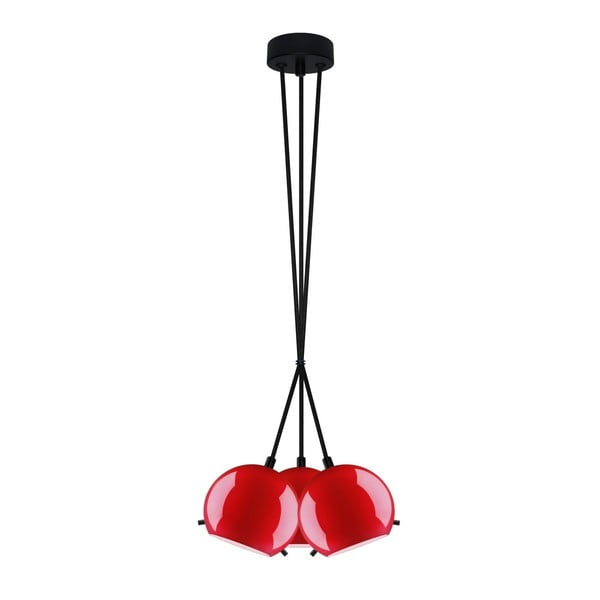 Potrójna lampa MYOO red glossy/black/black