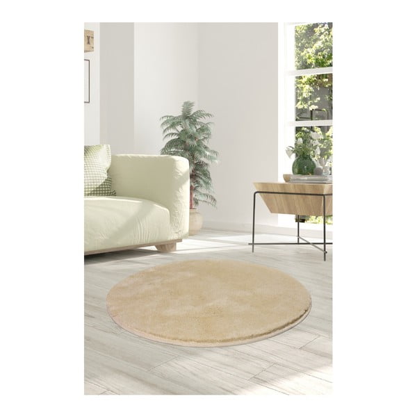 Jasnobeżowy dywan Milano, ⌀ 90 cm