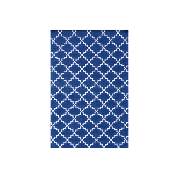 Ciemnoniebieski dywan wełniany Bakero Eugenie, 200 x 140 cm