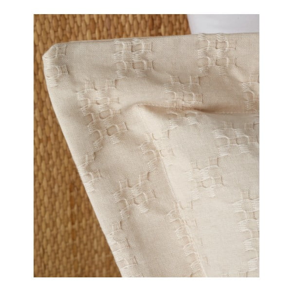 Beżowa bawełniana pościel jednoosobowa 135x200 cm Waffle Circle – Bianca-image-4