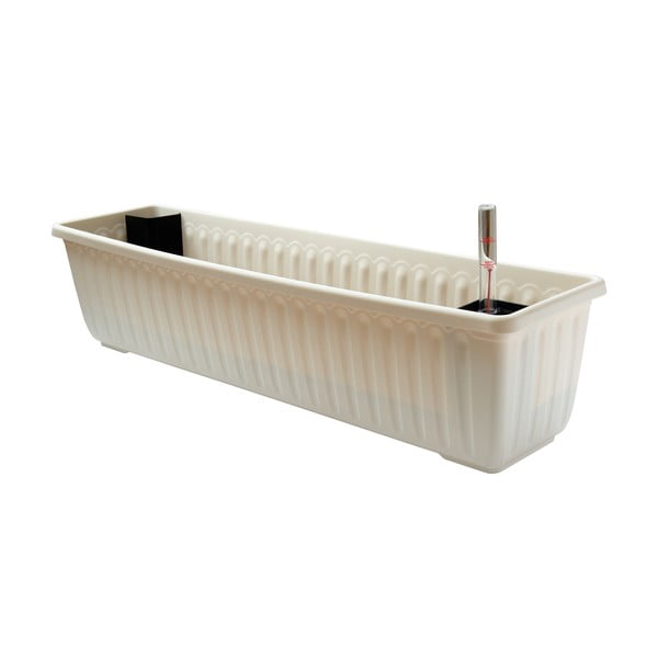 Biała doniczka z systemem nawadniania Plastia SIesta, dł. 80 cm