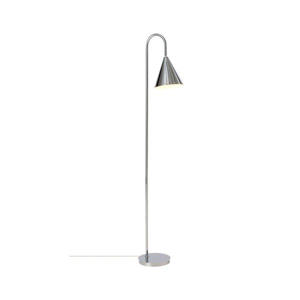 Metalowa lampa stojąca z elastyczną konstrukcją w kolorze srebra z połyskiem (wysokość 145 cm) Liam – Ellos Home-image-3
