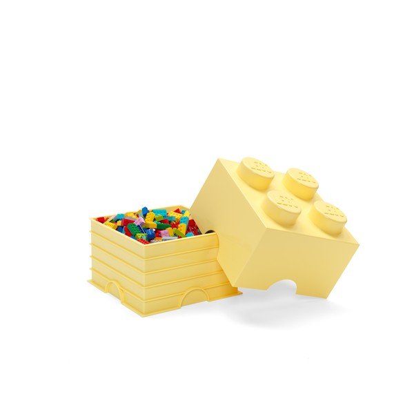Jasnożółty kwadratowy pojemnik LEGO®-image-1