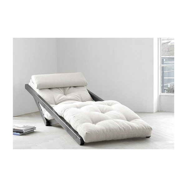 Szezlong rozkładany z brązowym pokryciem Karup Design Figo Black/Mocca-image-3