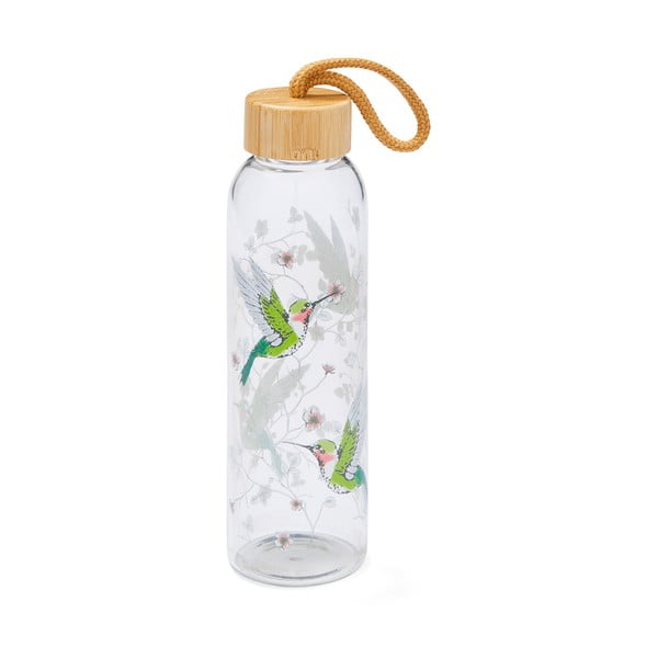 Zielona szklana butelka 500 ml Hummingbirds – Cooksmart ®