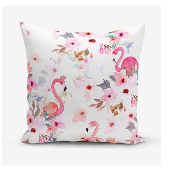 Poszewka na poduszkę z domieszką bawełny Minimalist Cushion Covers Flamingo Party, 45x45 cm