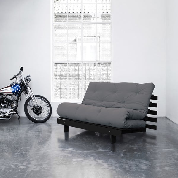 Sofa rozkładana Karup Roots Wenge/Gris