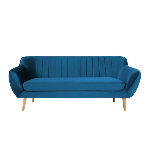 Niebieska sofa 3-osobowa Mazzini Sofas Benito