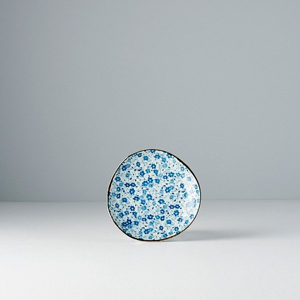 Niebiesko-biały talerzyk ceramiczny MIJ Daisy, ø 12 cm-image-2