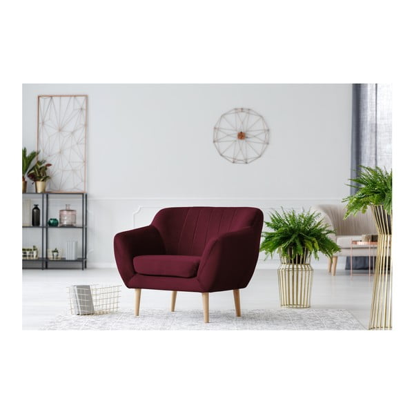 Bordowy fotel Mazzini Sofas Benito-image-2