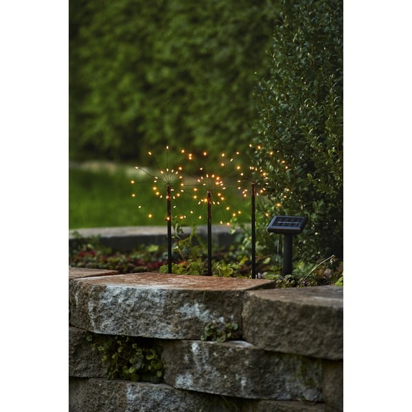 Zewnętrzne lampy solarne LED wbijane zestaw 3 szt. (wysokość 40 cm) Firework  – Star Trading-image-2