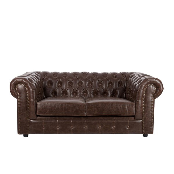 Brązowa sofa dwuosobowa Winchester Henry