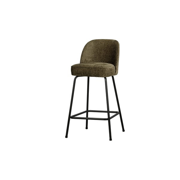 Aksamitny hoker w kolorze khaki (wysokość siedziska 64 cm) Vogue – WOOOD-image-1