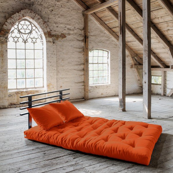 Sofa rozkładana Karup Shin Sano Black/Orange-image-1