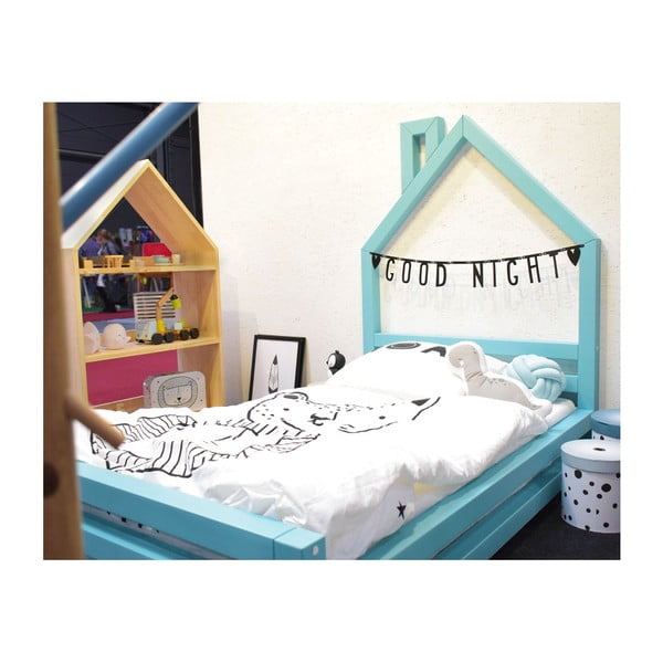 Czarne łóżko dziecięce z drewna świerkowego Benlemi Wally, 80x180 cm-image-4